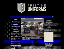 Tablet Screenshot of pristineuniforms.com